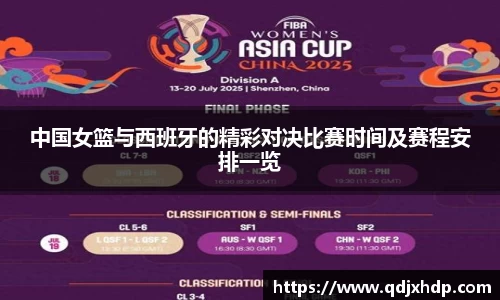 中国女篮与西班牙的精彩对决比赛时间及赛程安排一览